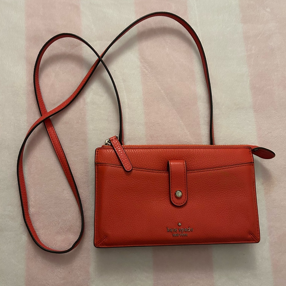 Kate Spade Red Leather Crossbody Bag